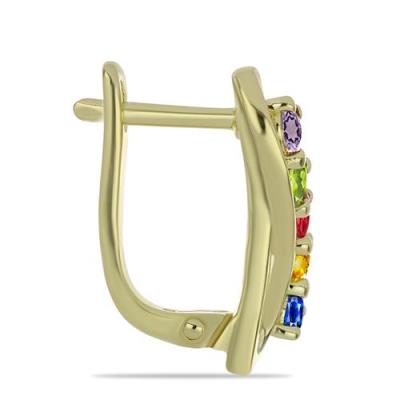 BUY 925 SILVER WITH MULTI SAPPHIRE GEMSTONE EARRINGS